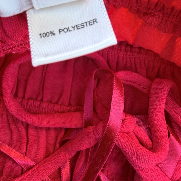 Monteau Cherry Red Cut-Out Tiered Midi Dress | size Small - Picture 7 of 9